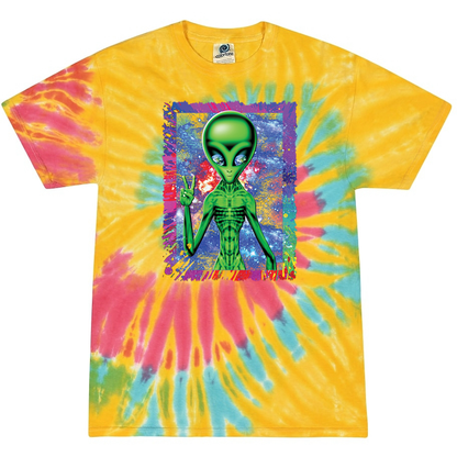 Galactic Space Alien Tie-Dye T-Shirt