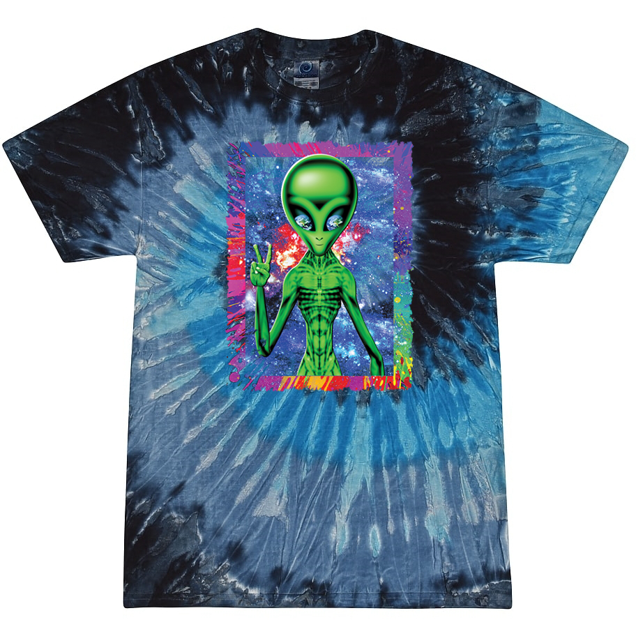 Galactic Space Alien Tie-Dye T-Shirt