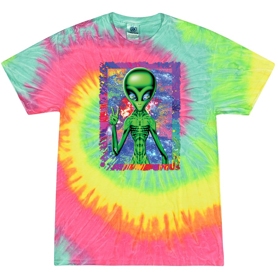 Galactic Space Alien Tie-Dye T-Shirt