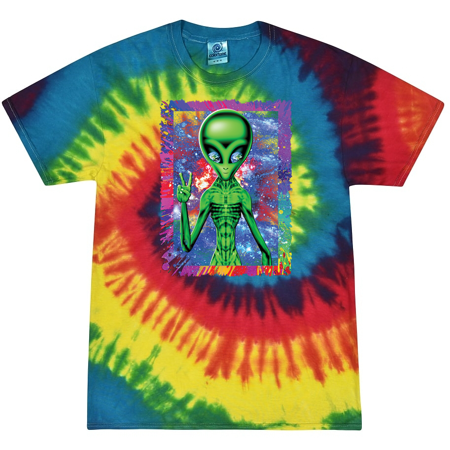 Galactic Space Alien Tie-Dye T-Shirt