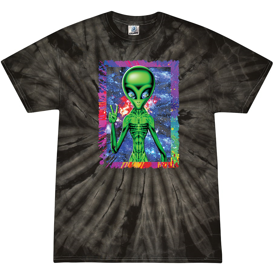 Galactic Space Alien Tie-Dye T-Shirt